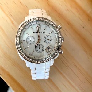 Michael Kors White with Diamonds Watch